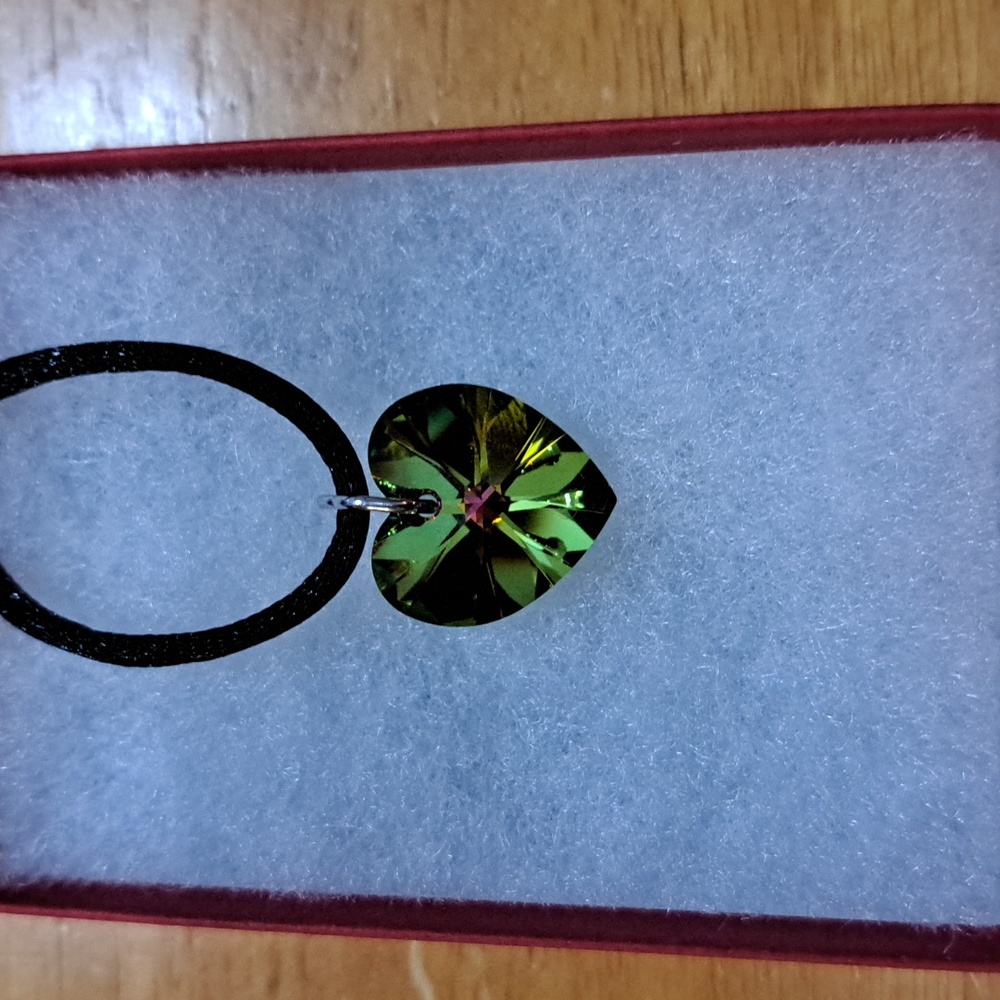 Out Of Control Crystal Heart Necklace